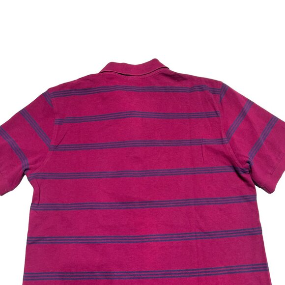 Brooks Brothers Performance Polo Shirt Mens XL Burgundy Striped Slim Fit Casual - Picture 4 of 7